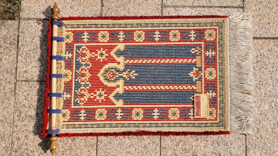 Wandteppich selbst geknüpft: 88x58 cm, Orient-Teppich in Heideck