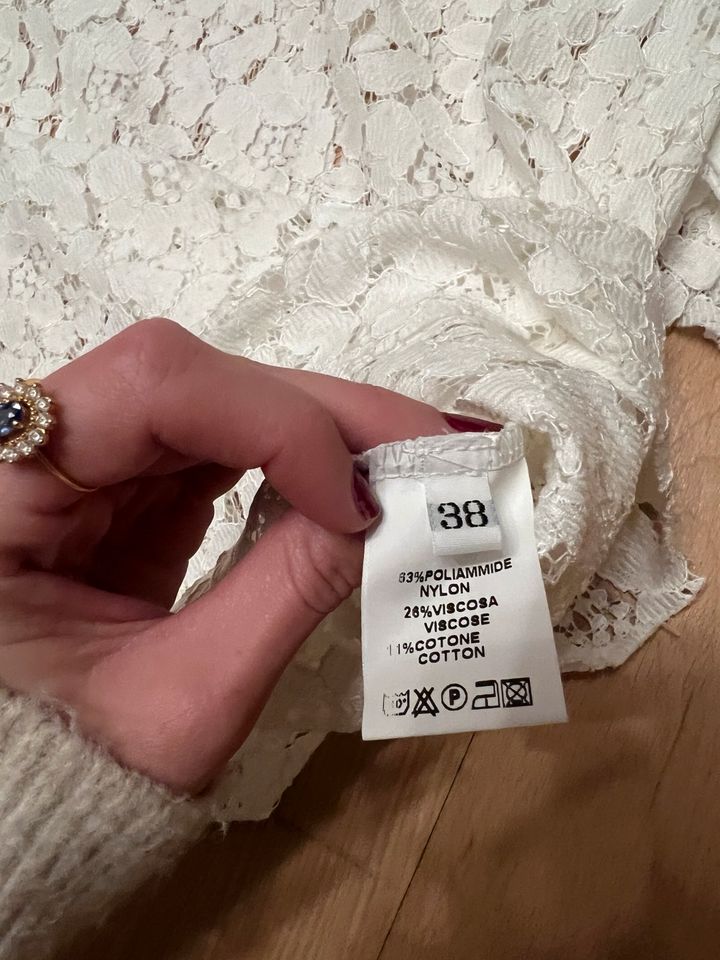 So allure Bluse Oberteil Shirt Spitze weiß 38 M in München