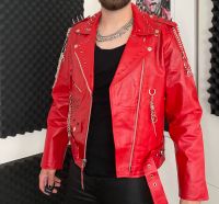 Lederjacke Designed Motorrad Cut Emo Style Baden-Württemberg - Ludwigsburg Vorschau