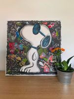 Handgemaltes Acrylbild Snoopy 50 x 50 cm - Leinwandbild Düsseldorf - Gerresheim Vorschau