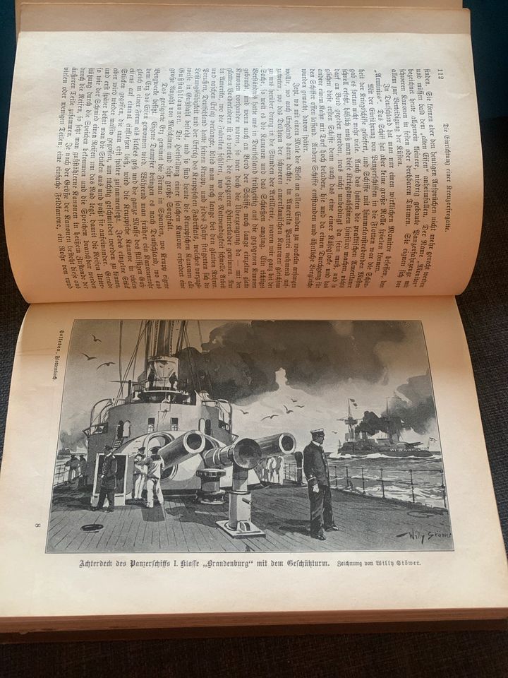 Deutsches Flottenbuch Kaiserreich Kriegsmarine antik Buch in Rammenau