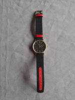 Uhr GANT Unisex Edelstahl, schwarz/rotes Armband Leder/Neylon Nordrhein-Westfalen - Leverkusen Vorschau