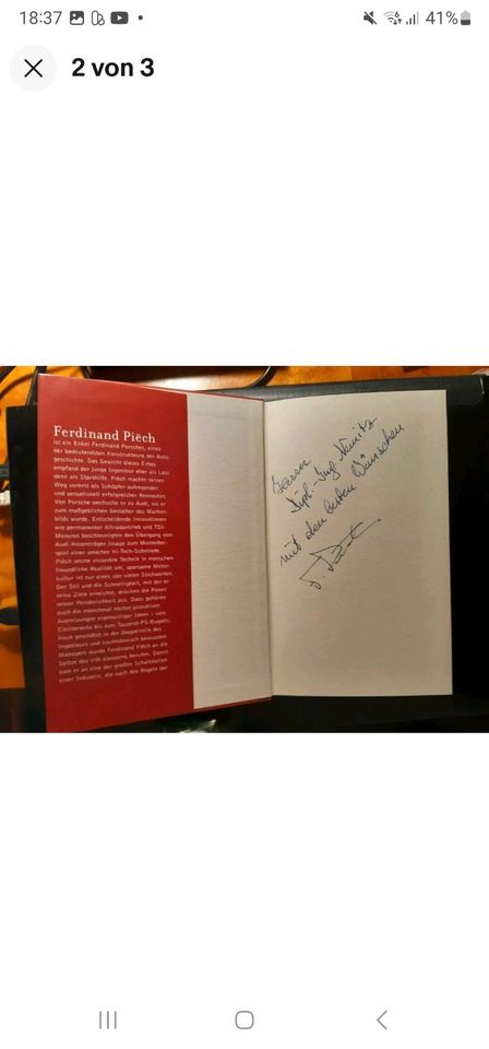 Ferdinand Piech signiert, Auto . Biographie  original von Herrn F in Berlin