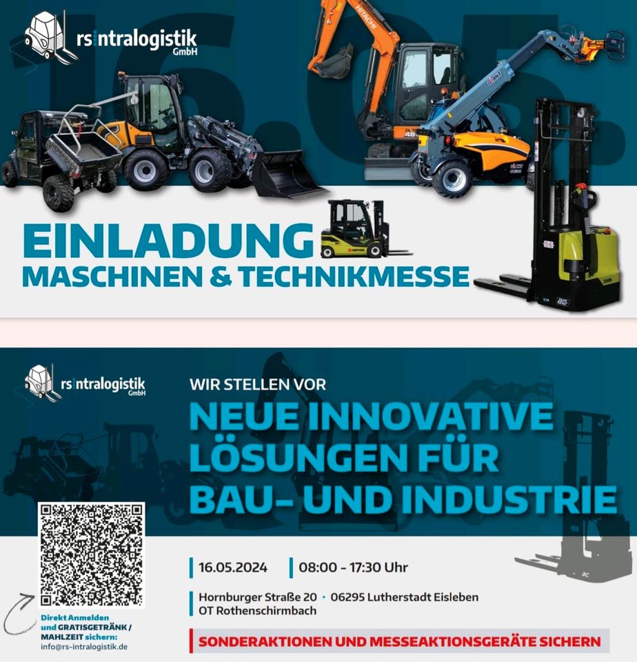 ⚠️ Technikmesse 16.05.2024, Hornburger Straße 20, 06295 Lutherstadt Eisleben OT Rothenschrimbach in Eisleben