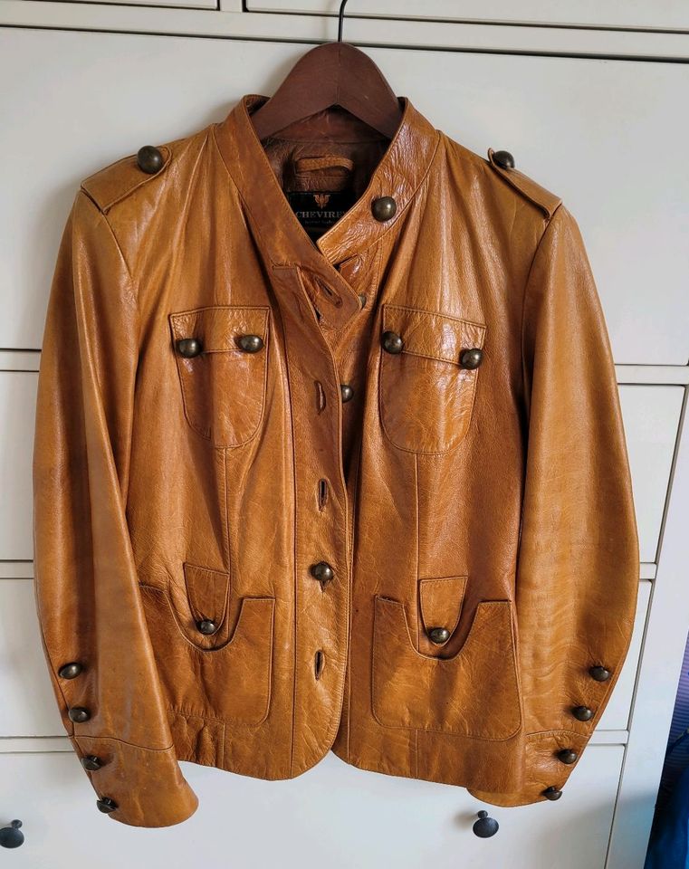 Lederjacke, cognac, Gr. 40 in Rostock