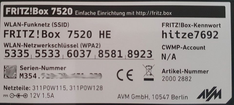 AVM Fritz!Box 7520 VDSL Router - OVP in München