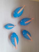 5x Fische Keramik Fischfamilie terracottablau 10cm und 7cm Nordrhein-Westfalen - Wachtendonk Vorschau