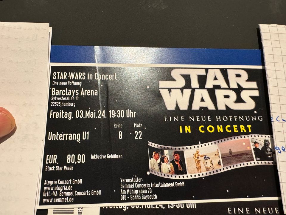 Karten für Star Wars in Concert in Hamburg in Seevetal