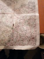 Antike alte Landkarte Radkarte Radfahren Deutschland Niedersachsen - Osterode am Harz Vorschau