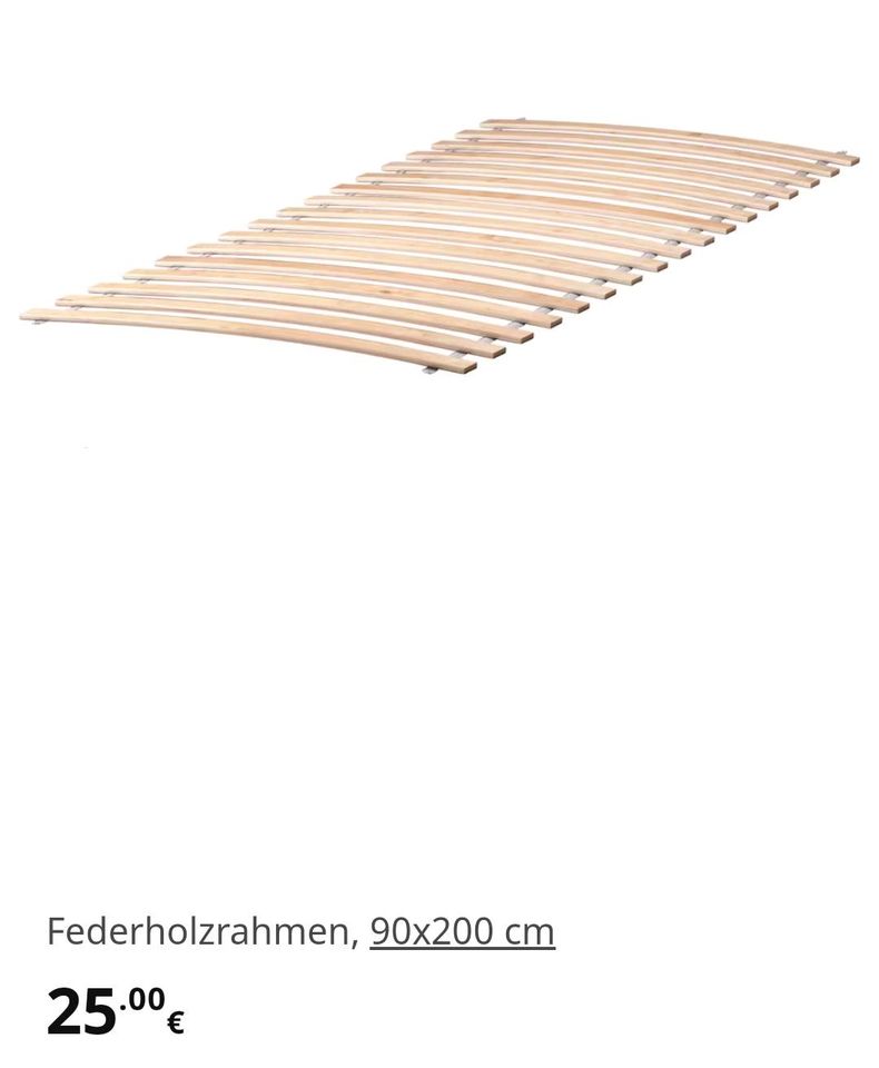 Ikea Doppelbett Metal LEIRVIK 140x200 mit Federholzrahmen in Hanau