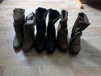 Damen Schuhe Stiefel Boots Stiefeletten grau schwarz Gr.36 Niedersachsen - Vahlde Vorschau