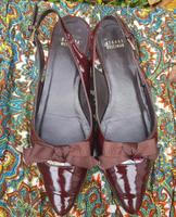 Stuart Weitzman damen Slingpumps gr.39,5 braun, Lackleder West - Unterliederbach Vorschau