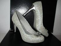 TAMARIS Gr.39 Damen High Heels Pumps Silber Glitzer Strass NEU Sachsen - Groitzsch Vorschau