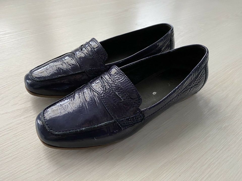 Slipper Mokassin Schuhe „Gabor"  Größe 39  blau TOP Zustand in Marne