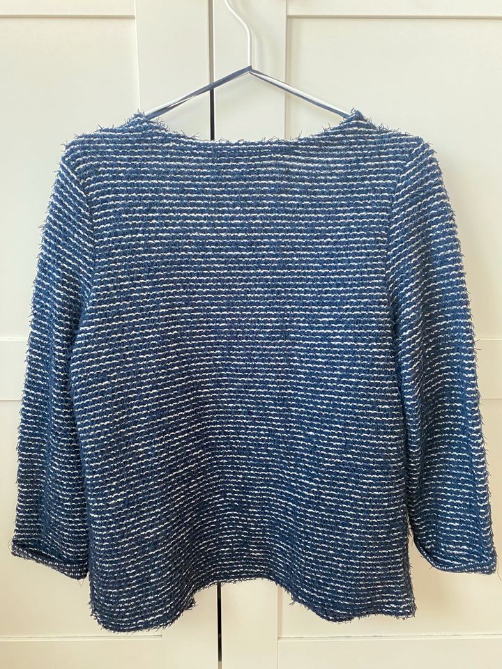 Offener Cardigan Strickjacke maritim blau/weiß in Köln