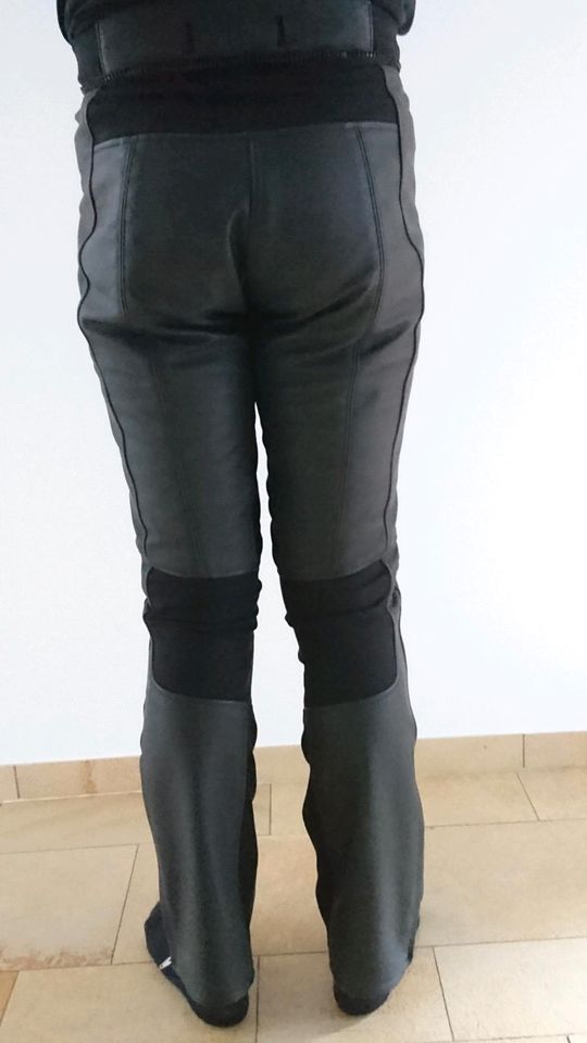 FLM Damen Leder Kombihose Motorrad Lederhose schwarz Gr. 38 in Beilngries