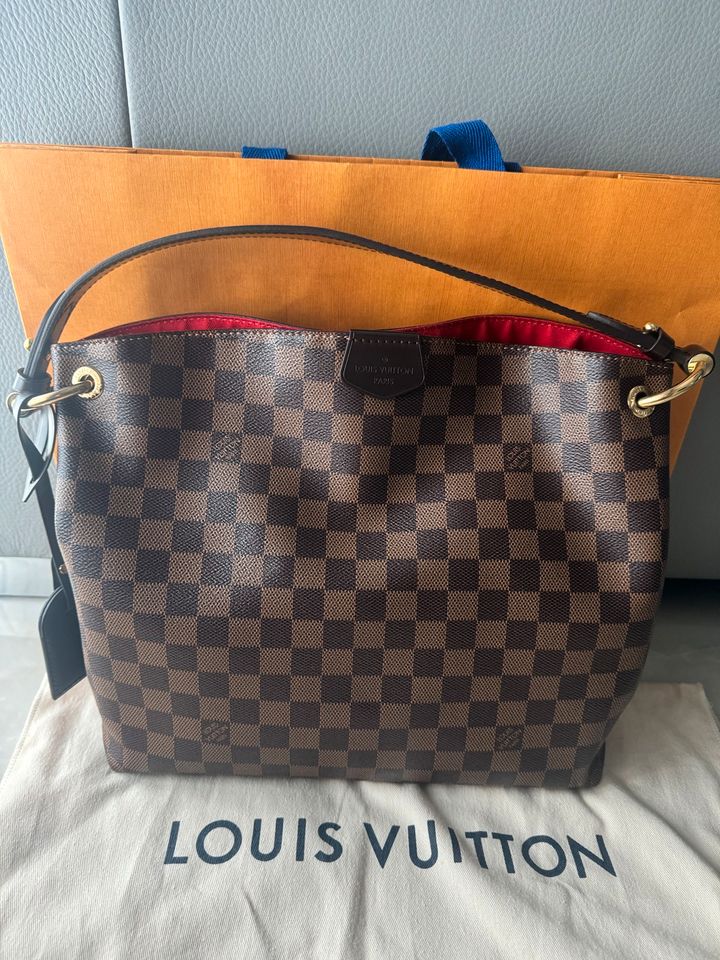 Louis Vuitton Graceful PM Damier Ebene Shopper Tasche + Rechnung in Raunheim