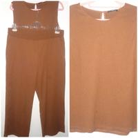 Zero 44 braunes 2tlg Set: Struktur Shirt mit Bootcut Schlaghose Bayern - Neumarkt i.d.OPf. Vorschau