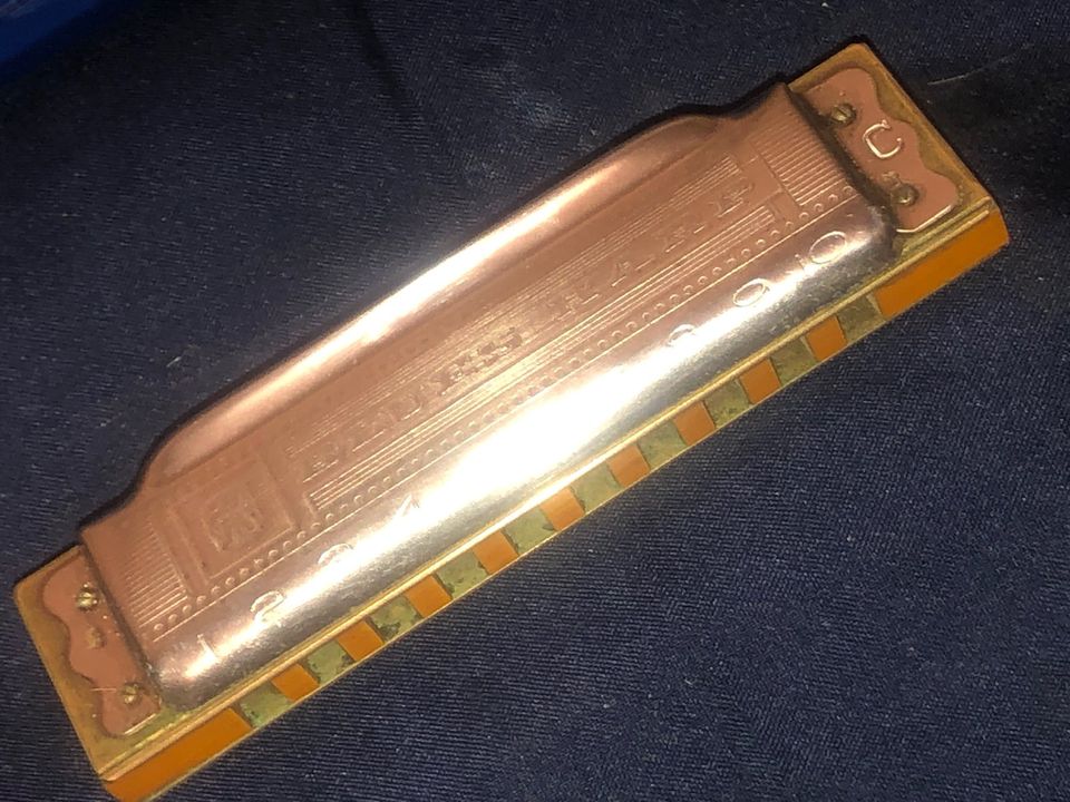 Hohner Blues Harp, diatonisch, Tonart C, Holzkörper, Case in Neuss