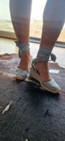 ZARA Sommer Marine Look Wedges Keilabsatz Sandalen Espandrilles Düsseldorf - Hafen Vorschau