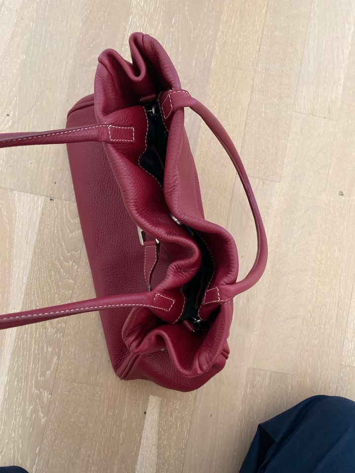 Abro  Tasche top Zustand Bordeaux Rot Shopper Gr M in Köln