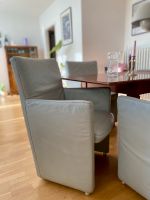 Hochwertige Esszimmer-Sessel aus Leder in grau | Esstisch-Stühle Berlin - Charlottenburg Vorschau