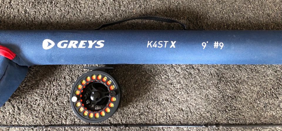 Greys K4STX 9‘ #9 Fliegenrutencombo +  Fliegen und Box in Schlüchtern