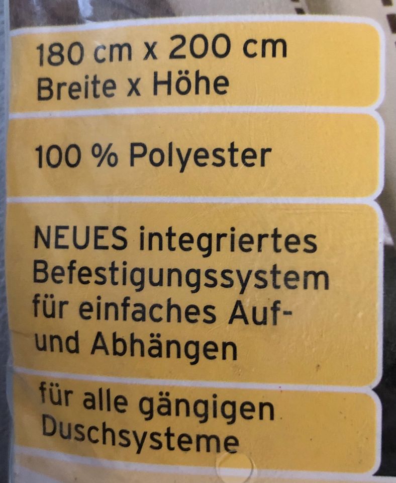 Tukan Textiler Duschvorhang 180X200 - *NEU* - creme, beige, braun in Hürtgenwald