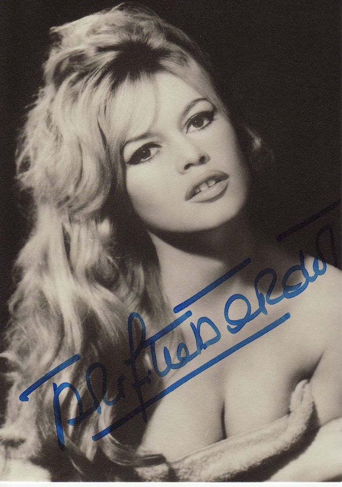 BRIGITTE BARDOT  SEXY ALTES AUTOGRAMM in Herten