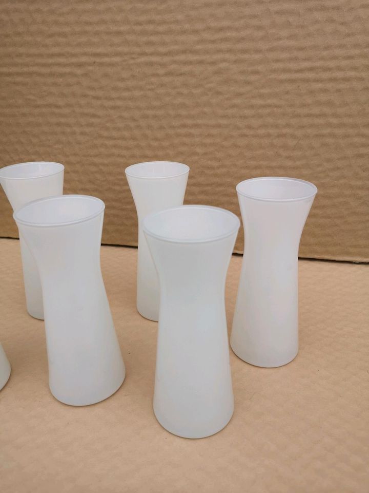 16x Vase Blumen weiß Milch klein Blumenvase modern in Frankfurt (Oder)