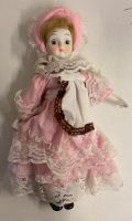 Vintage Puppe aus Porzellan | rosa Kleid | weiße Haut | TOP! Niedersachsen - Zetel Vorschau