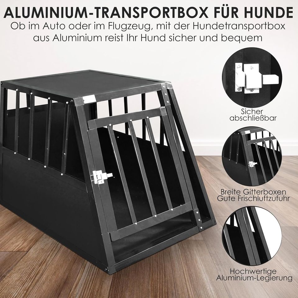 Tiertransportbox Tierreisebox Alu-Hundetransportbox Größ 91x65x69 in Essen