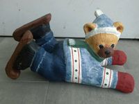 Pappmaché Figur  / Winterdeko  / Teddybär Winterfigur Nordrhein-Westfalen - Hamm Vorschau