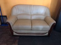 Sofa Leder beige Hessen - Künzell Vorschau