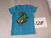 T-Shirt blau Dino Dinosaurier T-Rex Gr.128 Baden-Württemberg - Linkenheim-Hochstetten Vorschau