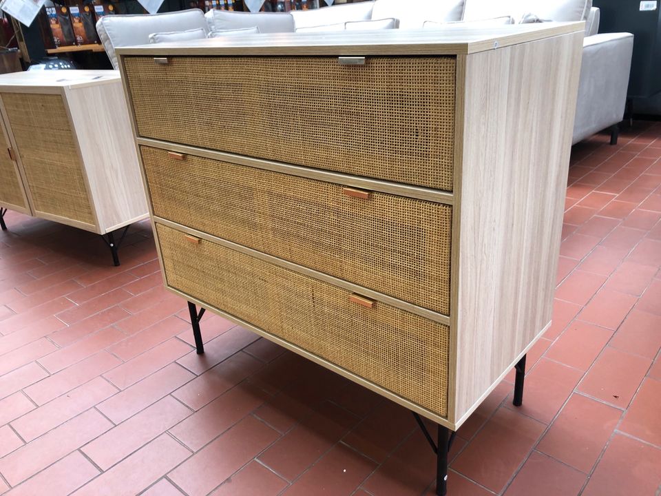 NEU Kommode, Sideboard, Schrank mit Wiener Geflecht Eichenoptik in Bremen