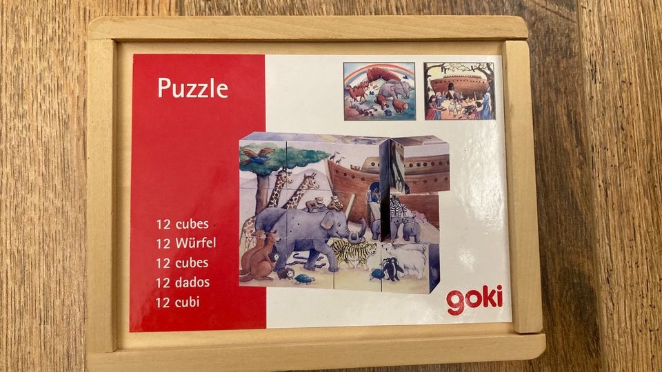 Goki 12 Würfel Holz Puzzle in Freystadt