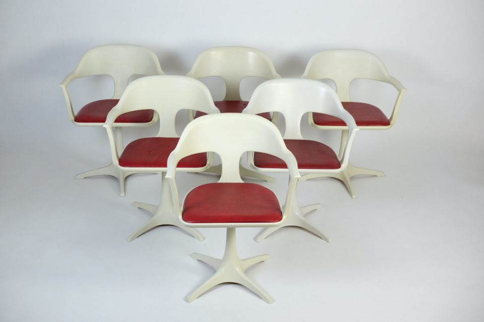 6 x Vintage Drehstuhl Stuhl Chair 70er Space Age K. Schäfer 70s in Berlin