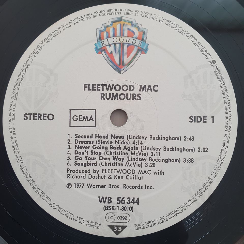 Fleetwood Mac-Rumours, Mirage, Tango(1969-1987) LP/Vinyl-Pop Rock in Braunschweig