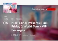 NICKI MINAJ PINK FRIDAY 2 TOUR GOLDEN CIRCLE VIP TICKET KÖLN Nordrhein-Westfalen - Troisdorf Vorschau