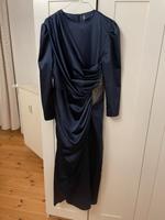 Blaues Abendkleid Satin mit Steinen Lang 42 XL Berlin - Mitte Vorschau