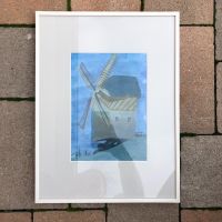 Aquarellbild Windmühle von Kleinmühlingen Salzlandkreis im Rahmen Sachsen-Anhalt - Magdeburg Vorschau