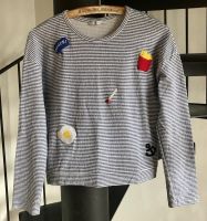 ZARA Gestreiftes Shirt Gr. S Bestickt mit Pommes, Spiegelei etc. Kr. München - Garching b München Vorschau