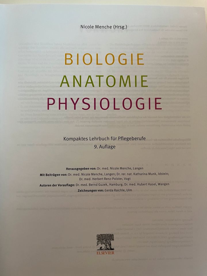 Biologie Anatomie Physiologie (Nicole Menche) 9. Auflage in Barsinghausen