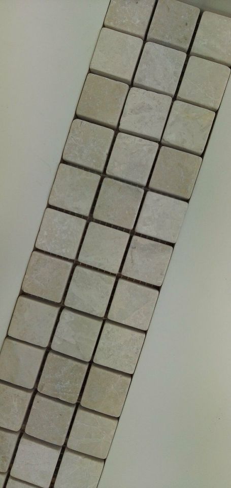 Mosaikfliese Naturstein Travetin Classic getrommelt 2,6x2,6x1cm in Hammoor