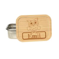 Personalisierte Brotdose für Kinder Eule 20x15x7cm - Lunchbox Nordrhein-Westfalen - Heiden Vorschau