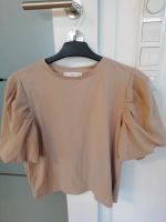 Kurzarm Shirt beige Mango mit Puff Ärmeln Bayern - Olching Vorschau