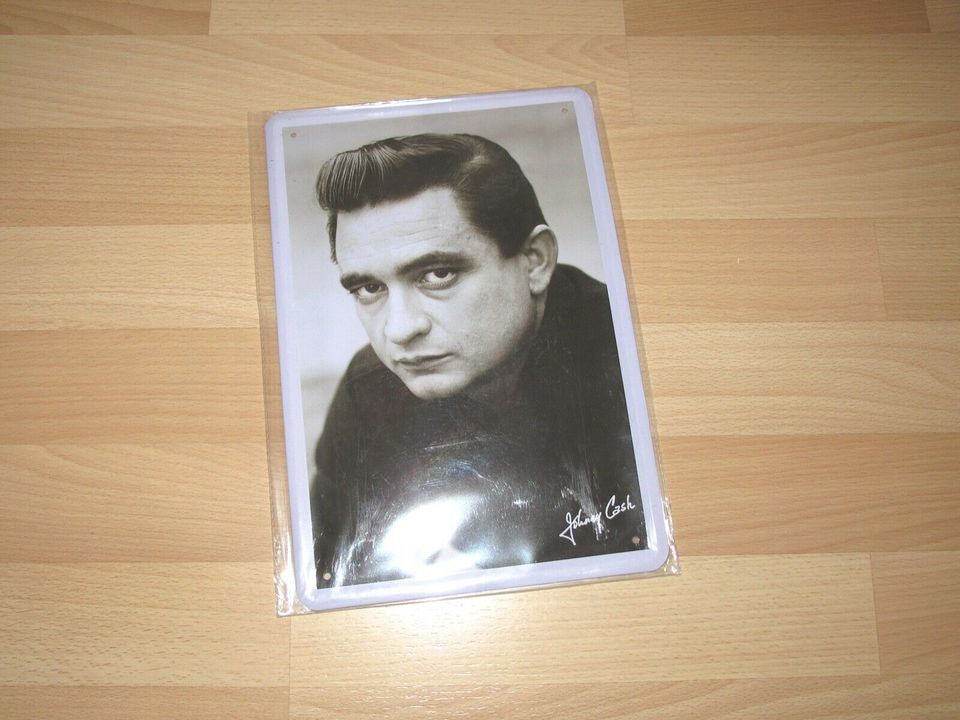 Blechschild Johnny Cash Country Sänger Metallschild Poster Retro in Dresden