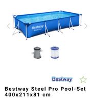 Bestway Steel Pro Pool-Set 400x211x81 cm, Pumpe, Filter & Leiter Hessen - Weiterstadt Vorschau
