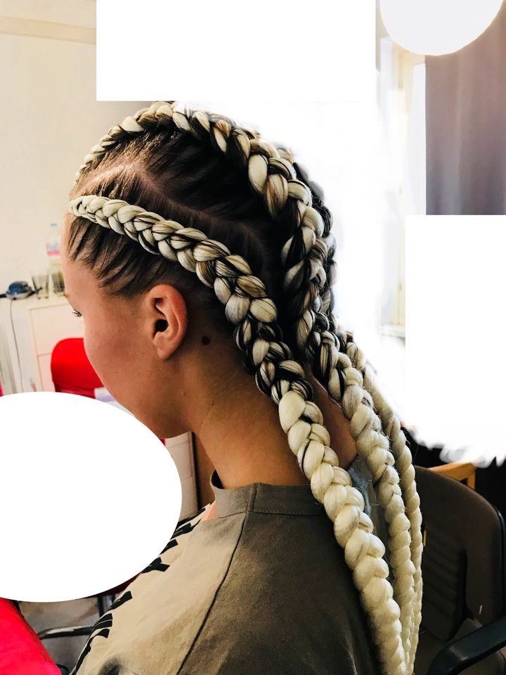 Dutch cornrows conrows Boxer Braid Zöpfe Haarverlängerung in Berlin